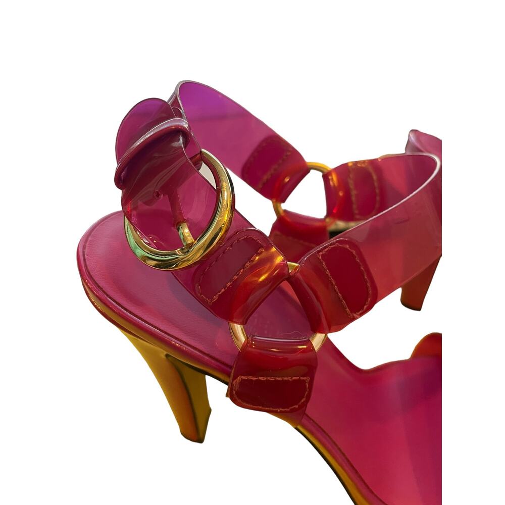NWT Karl Lagerfeld Paris Heeled Sandal Orchid Purple 6 - Picture 5 of 11